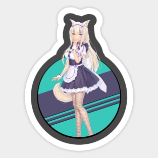 Cute Neko Anime Maid Sticker